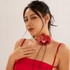 Ingemark Romantic Boho Butterfly Large Flower Choker Necklace for Women Kpop Adjustable Long Rope Chain Mariage Y2K Accessories