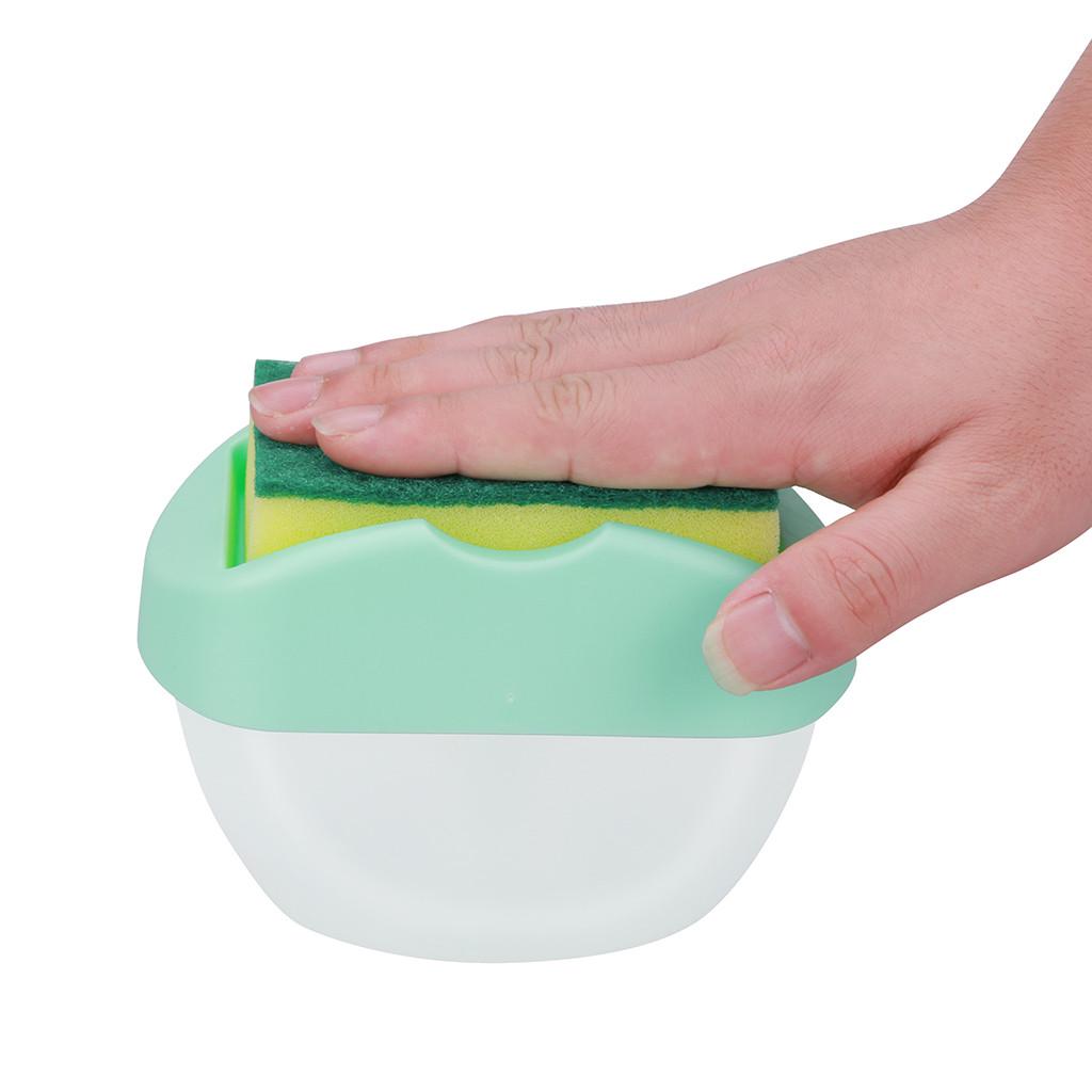 Dispensador de sabão 2 em 1 e dispensador de sabão para esponja 13oz