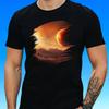 Men's T-Shirt Mars Planet Motif Cotton Size S To 5XL