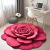 Rose Blanket Rug for Living Room, Bedroom, or Vanity Chair with Diatomaceous Earth Mat