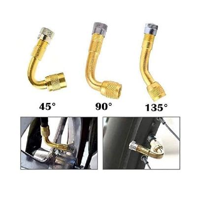 45 90 135 Degree Angle Valve Adapter Tire Inner Tube Valve Extension Adapter for Car Truck Motorcycle Bicycle Accessories