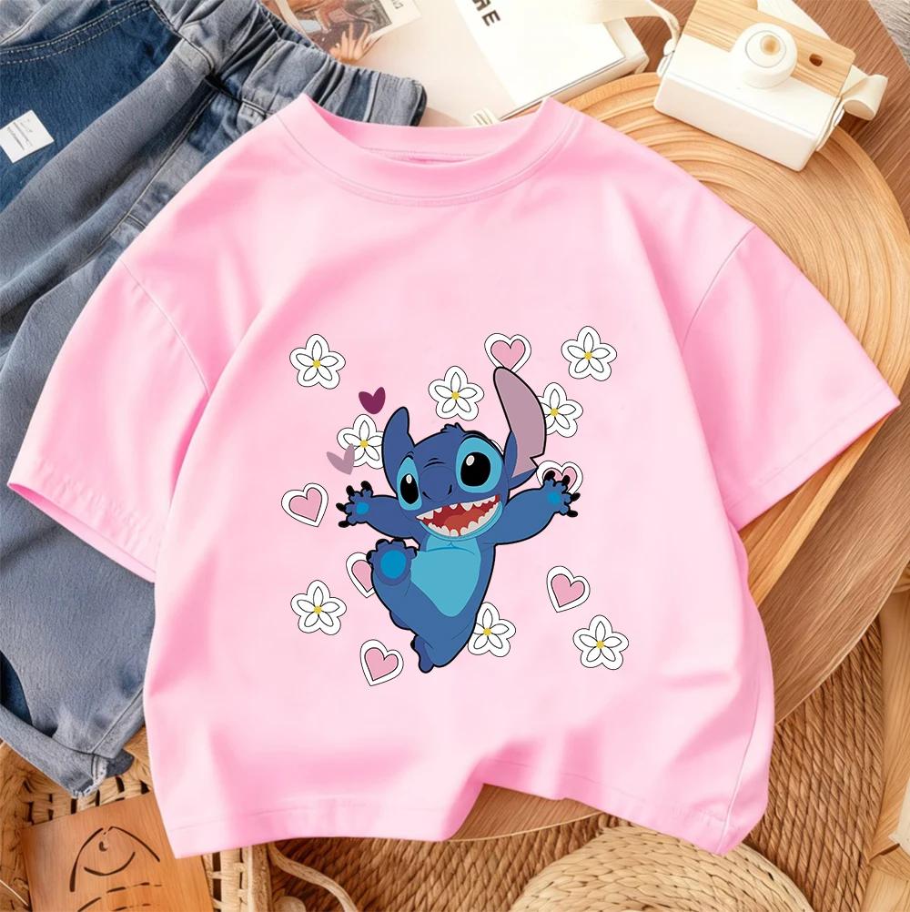 Daily Casual Kids T Shirt Stitch Fashion Cartoon Print For Boys Girls Summer Street Style Outfit