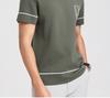 [Containing Mulberry Silk] Langdeng Men's Refreshing, Smooth, Breathable and Elastic Four Seasons Short Sleeve Round Neck Knitted Shirt
