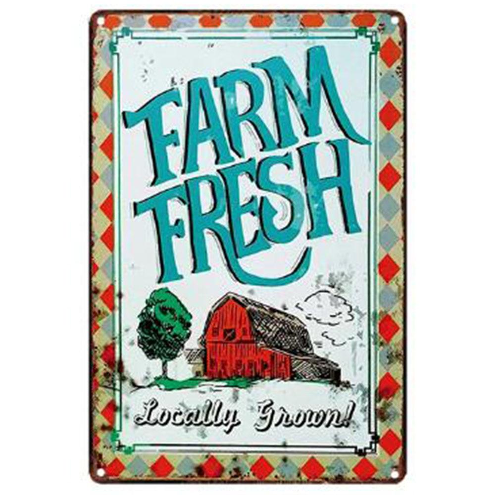 Farm Fresh Eggs Metal Tinplate Sign Poster Chicken Egg Shabby Chic Tin Signs Metal Plate 20x30cm