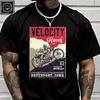 Motorsport Vintage Moto T-Shirt Herren Baumwolle Lässig Kurzarm Rundhals T-Shirt Tee