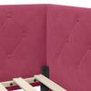 L Shaped Bed Frame Burgundy 100 X 200 Cm Velvet