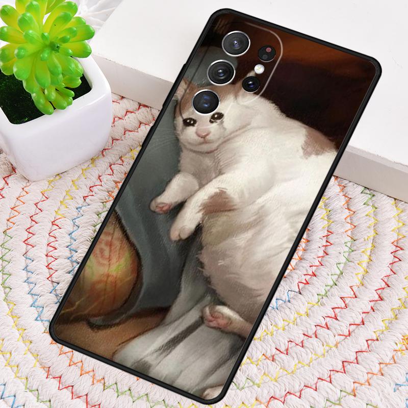 Crying Cat Memes Phone Case for Samsung Galaxy note 10 pro S26 Ultra S23 S24 FE S25 S21 S22 PLUS shockproof Cove