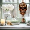 Dark Theme Wind Chime Hanging Wind Bell Vintage Skull Wind Chime for Indoor Outdoor Garden Patio Metal Hanging Bell Halloween