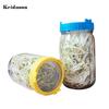Durable Fine Holes Bright Color Sprout Lid Mason Jar Plastic with Stainless Steel Screen for Household