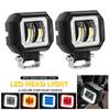 Farol de Feixe de 3 polegadas Barra de Luz de Trabalho LED Spot Condução Lâmpada de Trabalho LED Pods de Nevoeiro Halo Offroad 4WD Carro Barco Caminhão SUV Pickup ATV