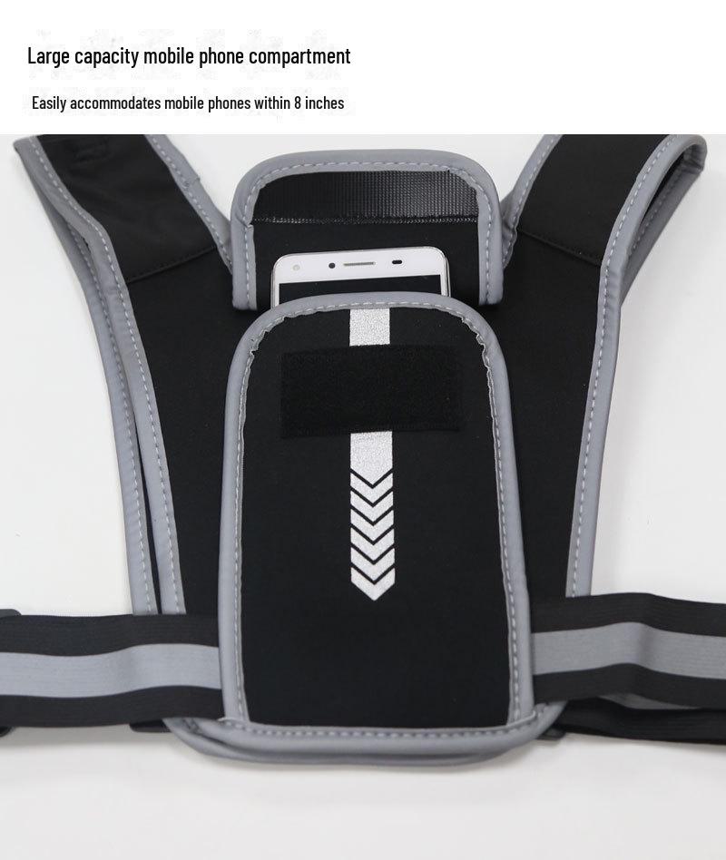 Unisex Outdoor Running and Mountaineering Chest Backpack with Water Bottle Holder and Phone Pocket