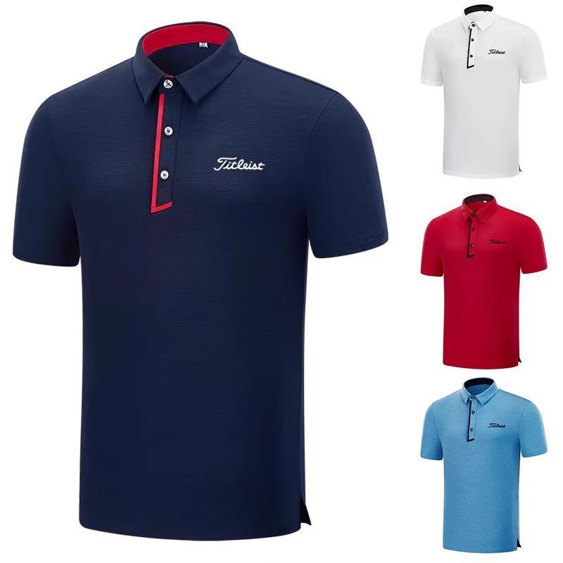 Heren Golfshirt Korte Mouw Stretch Ademend Sneldrogend Bamboevezel T-shirt