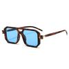New Sunglasses European and American Fashion Street Shot Square Large Frame Sunglasses Trendy Double Beam Retro Swing Sunglasses