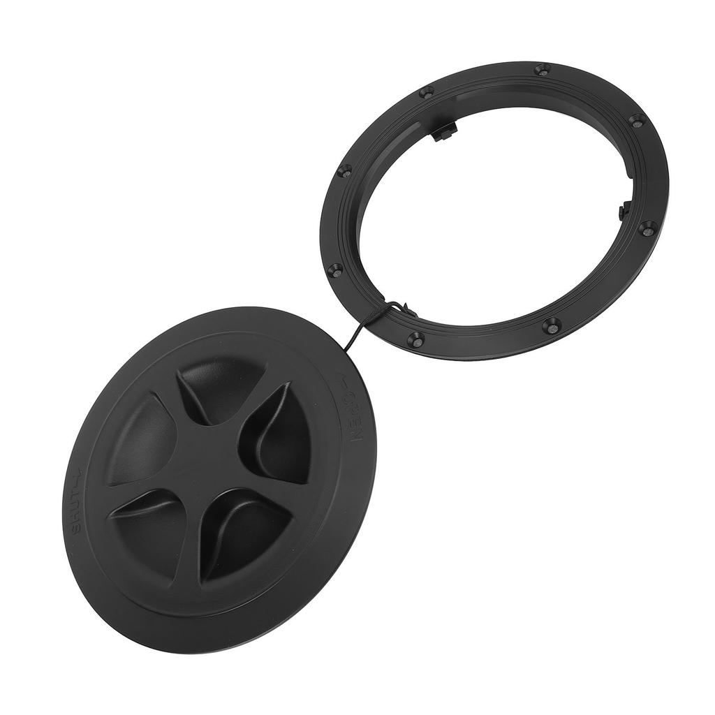 6 Inch Boat Deck Plate Round Circular Type Inspection Deck Plate Lid Detachable Cover for Marine Yacht Kayak Black
