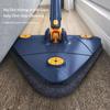 360° Rotating Triangular Mop with 10 Replacement Cloths , Adjustable,Retractable, Perfect for Home Use In Kitchen, Bathroom, Bedroom, Living Room