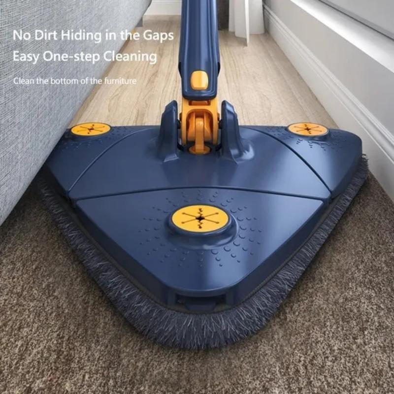 360° Rotating Triangular Mop with 10 Replacement Cloths , Adjustable,Retractable, Perfect for Home Use In Kitchen, Bathroom, Bedroom, Living Room