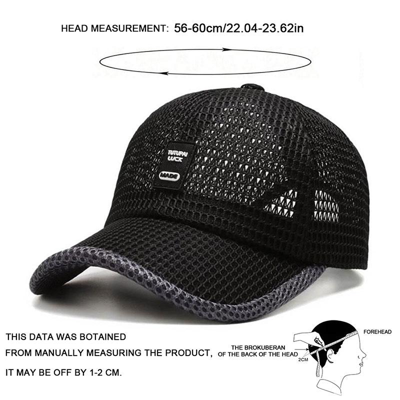 Letter Label Decoration Net Hat Men and Women Fashion Breathable Mesh Baseball Cap Couple Hiking Hats Sunscreen Caps