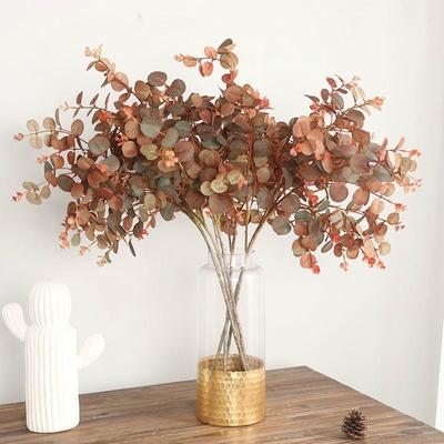 3pcs Autumn Artificial Eucalyptus Leaf 70cm Fake Plants Branch for Home Decoration Wedding Garden Party Decor