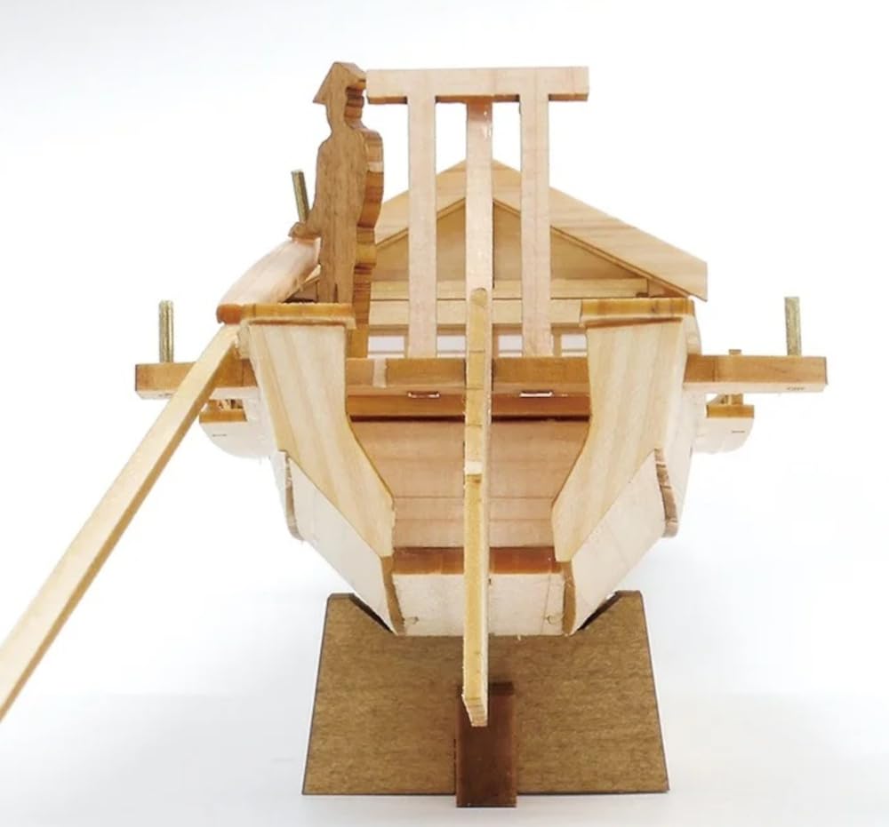 Woody Joe Mini Japanese Boat Houseboat Wooden Model Assembly Kit