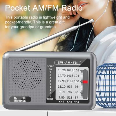 Radio Przenośne Solidna Konstrukcja Łatwe w Użyciu Kompaktowa Konstrukcja Małe Zasilane Bateriami Akumulatorowe