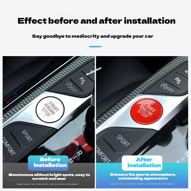 Car RED Start Engine Stop Switch Ignition Button Replacement Trim For BMW G20 X5 G05 X6 G06 X7 G07 G14 G15 G16 Z4 G29 F40 F44