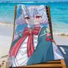 Game Sigewinne Genshin Impact Cute Towel Sports Quick Dry Travel Camping Gear Sandproof Soft Light Large Beach Towel