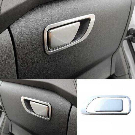 Silver Steel Co-Pilot Storage Box Handle Sticker Trim For Ford Escape Kuga 20-22