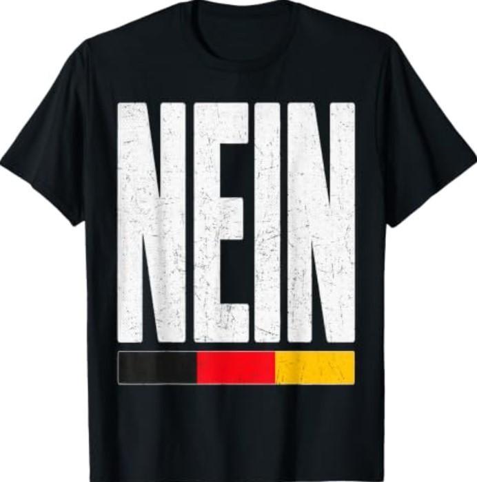 Nein German No Saying Funny Germany Flag Vintage Oktoberfest T-Shirt
