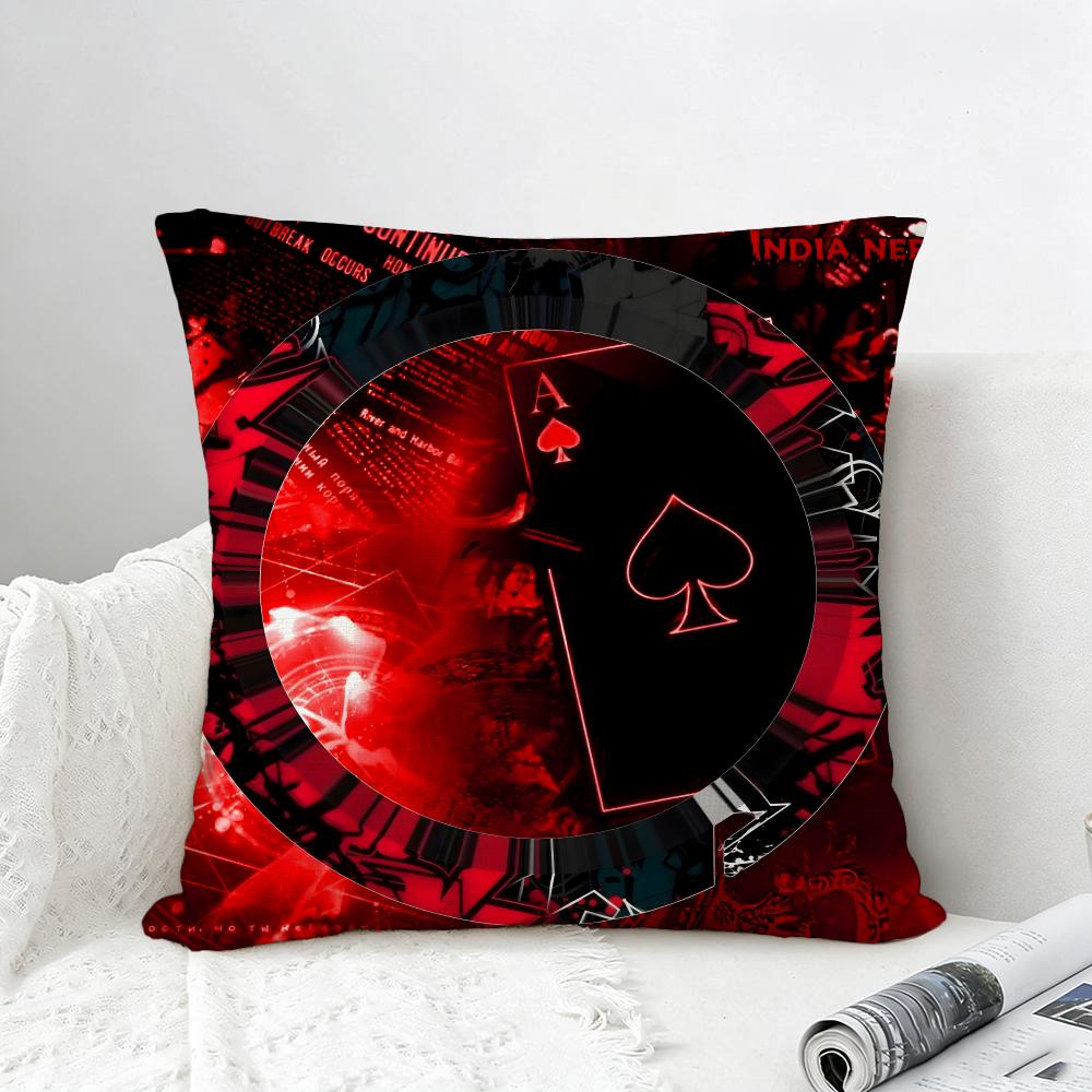 Casino Chances Casino Cushion Cover Natural Linen Pillowcase Set AllinOne Decor for Sofa Bedroom Chair