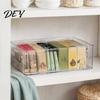 Waterproof Desk Drawer Desktop Storage Box, Clear PET Drawers Organizer, Stackable Space Plastic Saving Case, for Office Stationery And Makeup