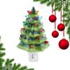Christmas Tree Night Light with ON/Off Switch Vintage Christmas Night Light Resin Decorative Tree Light for Bedroom Living Room