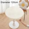 PU Leather Waterproof Table Cover Round Shape 120cm Diameter with Secure Fit and Heat Resistance for Weddings and Home Use