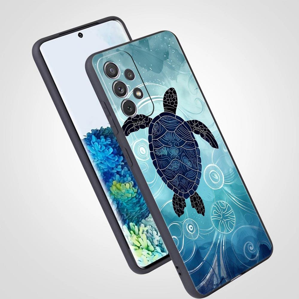 Ocean Coastal Seashell Seaweed Pattern Phone Case for Samsung Galaxy A55 A35 A15 A14 A13 A25 A54 A51 A71 A72 A73 A32 5G Soft TPU