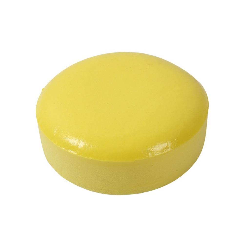 Soft Simulation Bread Squeeze Toys Round/Square Sensory Squishy Toy Toast Squeeze Toy Fidget Toy Round Yellow