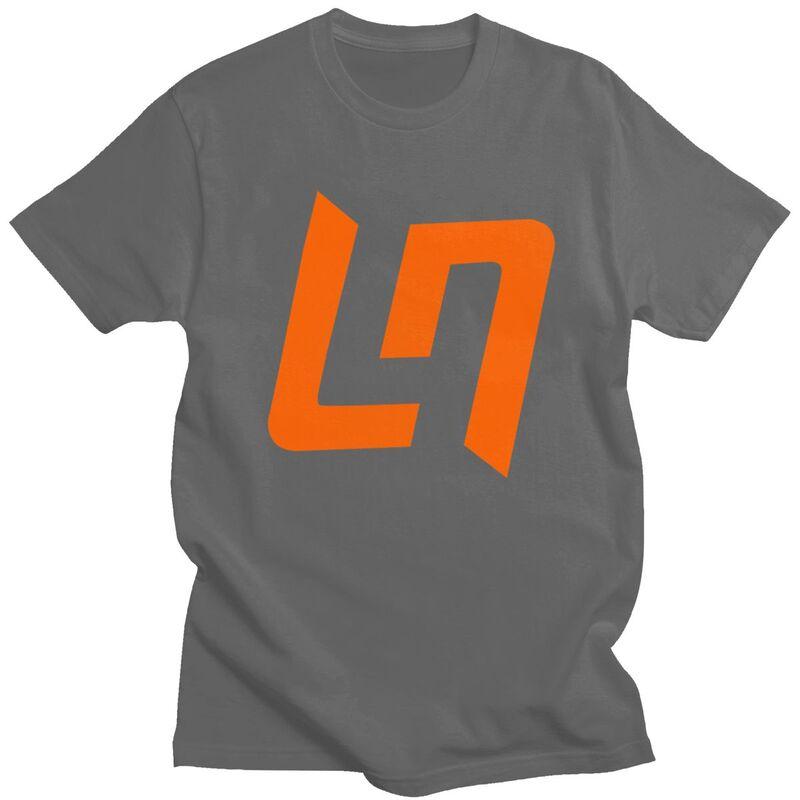 Custom Motorcycle Racing LLando Norris Logo Tshirt for Men Short Sleeve Casual Tshirts Slim Fit Pure Cotton Tees Gift Idea