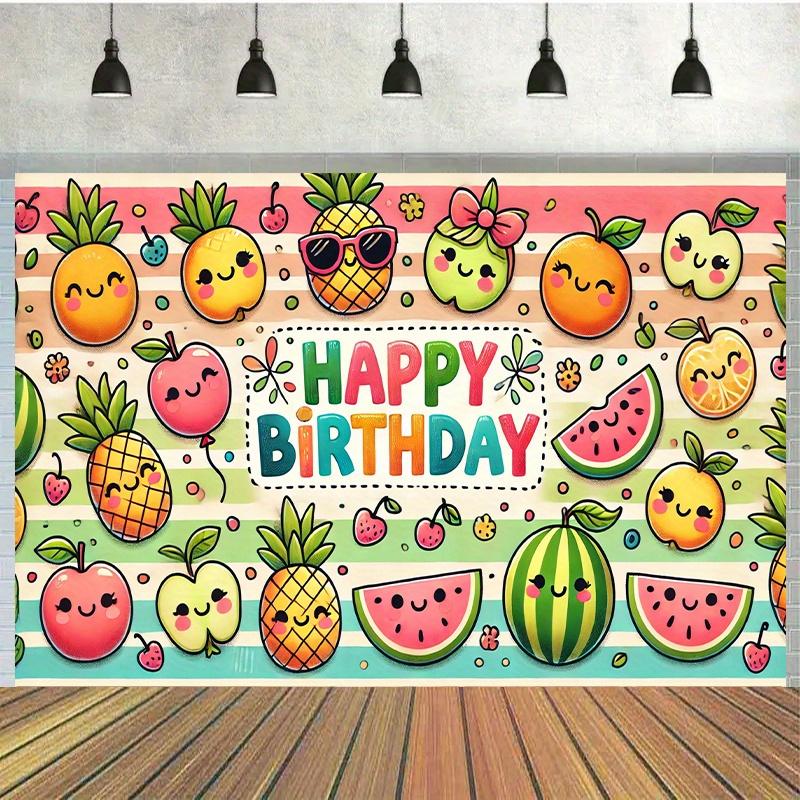 1 item cute fruit birthday birthday banner and flag decoration cake table photoshoot studio party decoration