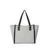 JILL STUART Women's Tote Bag with Panel, Brand Logo, Daily Casual, White x Black, JSLH5AH1