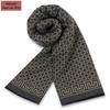 Men's Pure Gray Plaid Wool Blend Winter Scarf - Thick and Warm