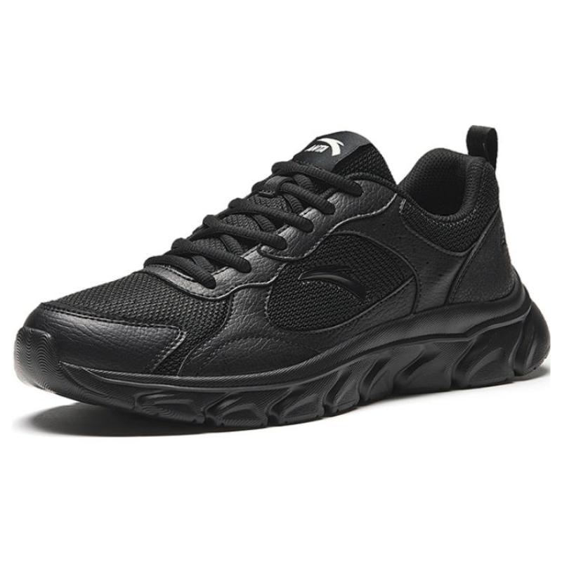 Anta Anti Slip Wear Resistant Low Top Running Shoes Men's Black Sneakers 912345580-2