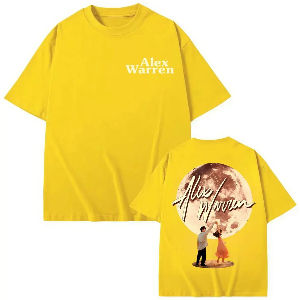 Singer Alex Warren Album Poster Pattern TShirt Fashion Y2K Short Sleeve TShirt Unisex Summer High Quality Cotton TShirt