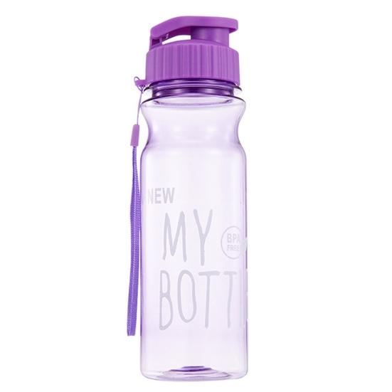 Yousheng 650ML Water Bottle Food Grade Large Capacity Portable Fitness Sports Water Jug with Lanyard Outdoor Supply