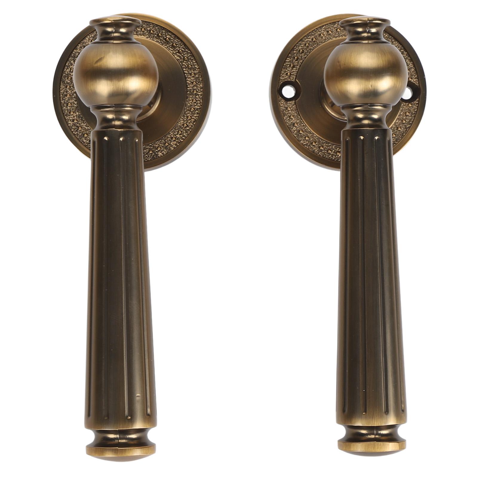 

Door Handle Lock Antique Bronze Comfortable Grip Pure Copper Silent Interior Door Lever for Indoor Bedroom