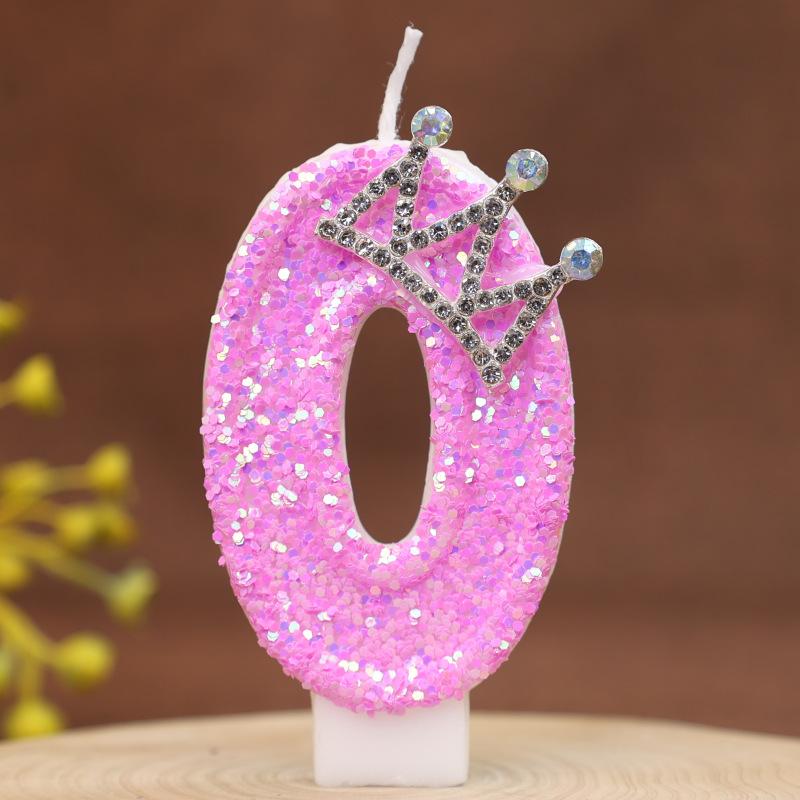 Diamond Number Candle Crown Creative Decoration Birthday Cake Candle Creative Handmade Diy