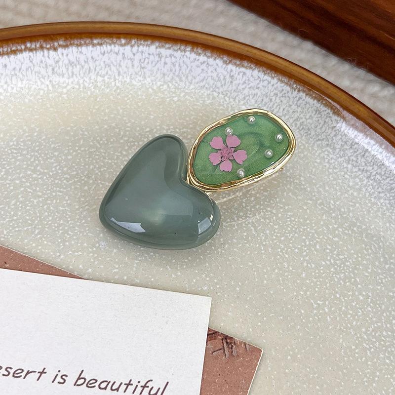 

Beautiful Love із засушеними квітами, заколка для волосся з боків на чолі з бахромою в стилі ретро збоку зажим для стегна дівчини влітку, новий стиль зелений