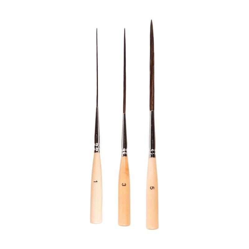 Professional Detail Paint Brush with Long Tip for Watercolor Oil Acrylic Gouache Painting Illustrations Model Figurine