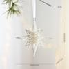 Christmas Bow Ornament Sparkling White Christmas Bell Christmas Star Ornament Festive For Party Decoration Holiday Celebration