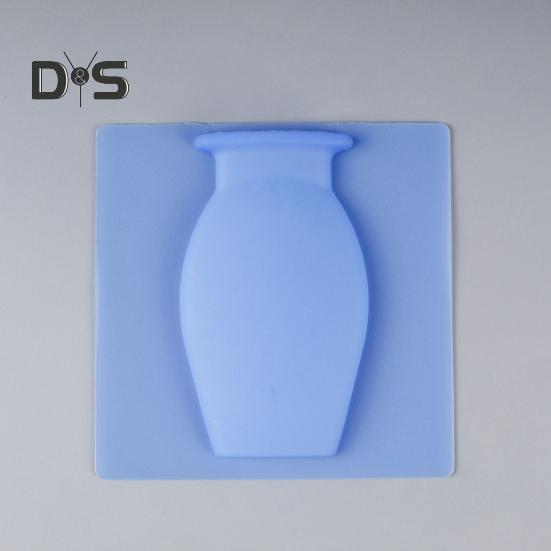 3/6Pcs Wall Mount Silicone Vase Reusable Self-Adhesive Home Office Indoor Refrigerator Window Wall Hanging Plants Flower Vase Sticker Decoration