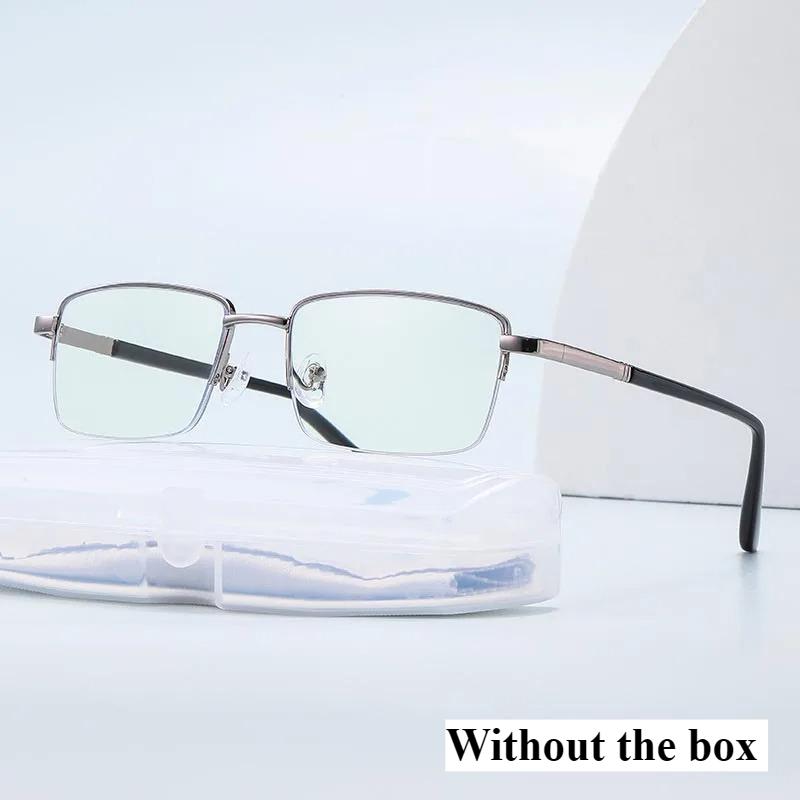 Men'S Fashion High-Definition Anti-Blue Light Presbyopia Glasses Neutral Fashion Business Half Frame Glasses For Farsightedness