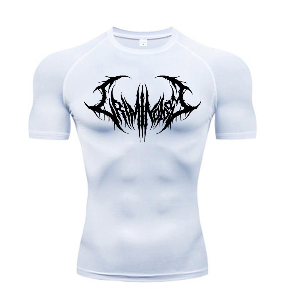 Like sign dream with pursuit fit fitness T-shirt men's muscle gym compression sportswear quick dry breathable exercise