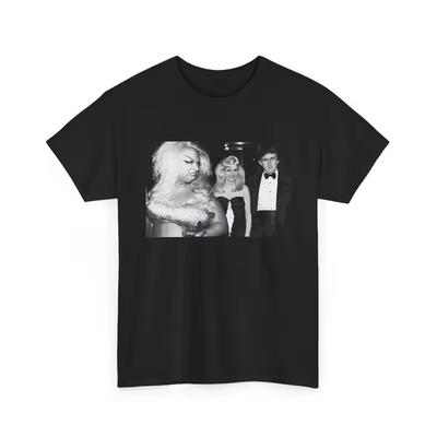 Divine and Trump T-Shirt, John Waters Cult Film Tee Summer Men's and Women's Loose and Breathable T-shirt Top